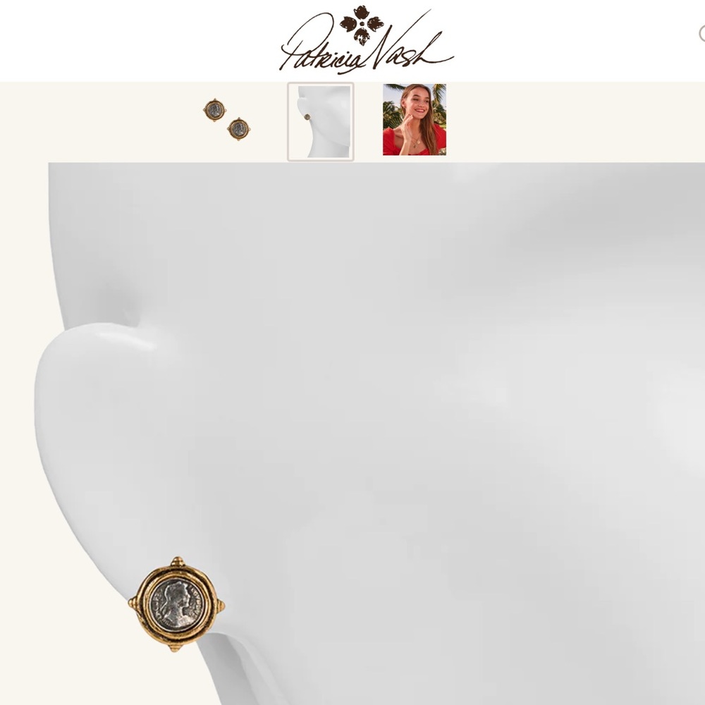 Patricia Nash Ancient Coin Stud Earrings NEW